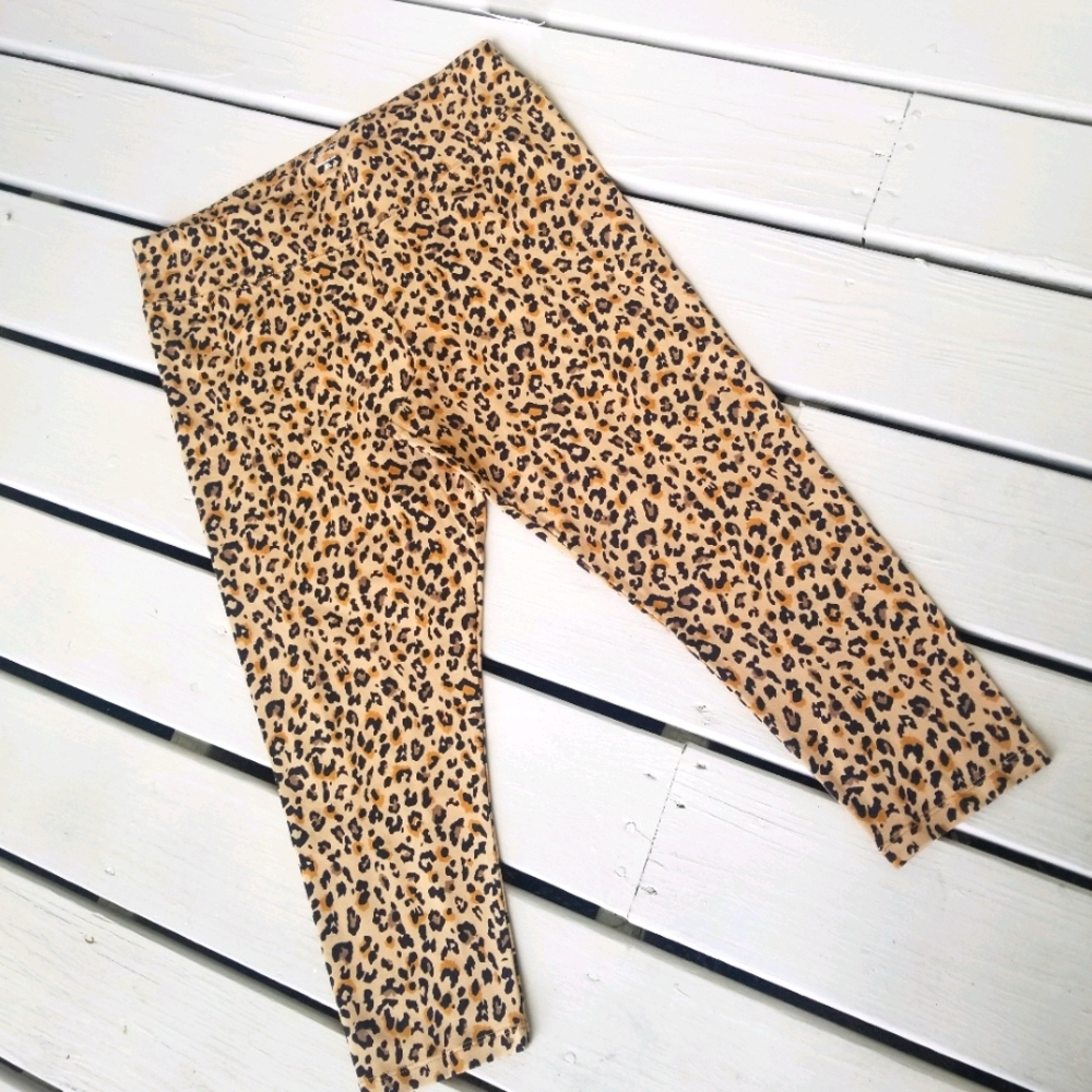 NWT XL J CREW CROPPED LEOPARD LEGGINGS